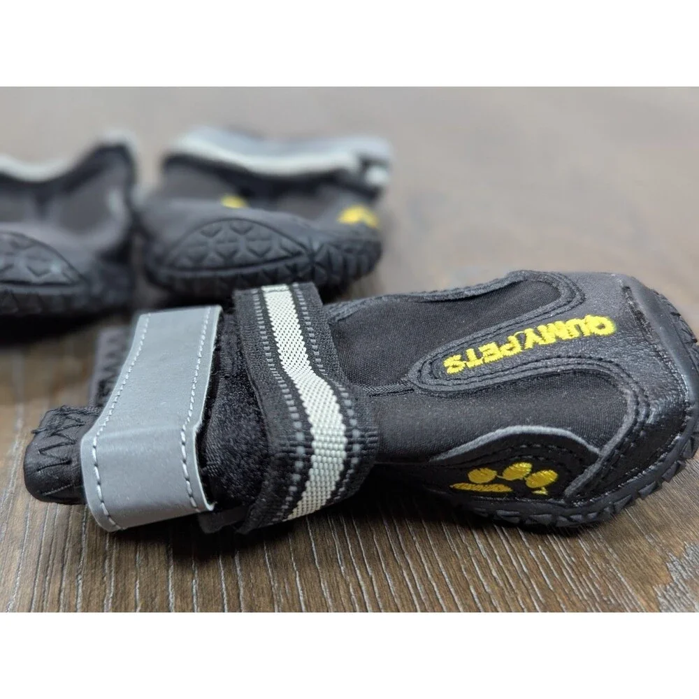 NEW QUMY Pet Boots Shoes Size 2 Medium Paws Waterproof Non-Slip Adjustable